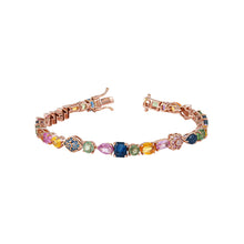 Load image into Gallery viewer, Lucky rainbow  riviere bracelet

