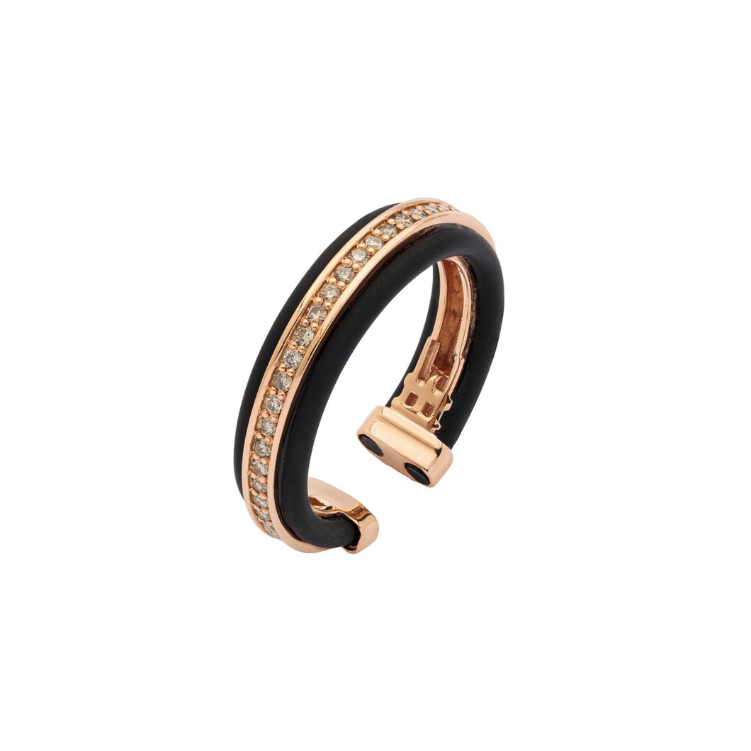 Protecting Rose Gold Ring - Black Rubber