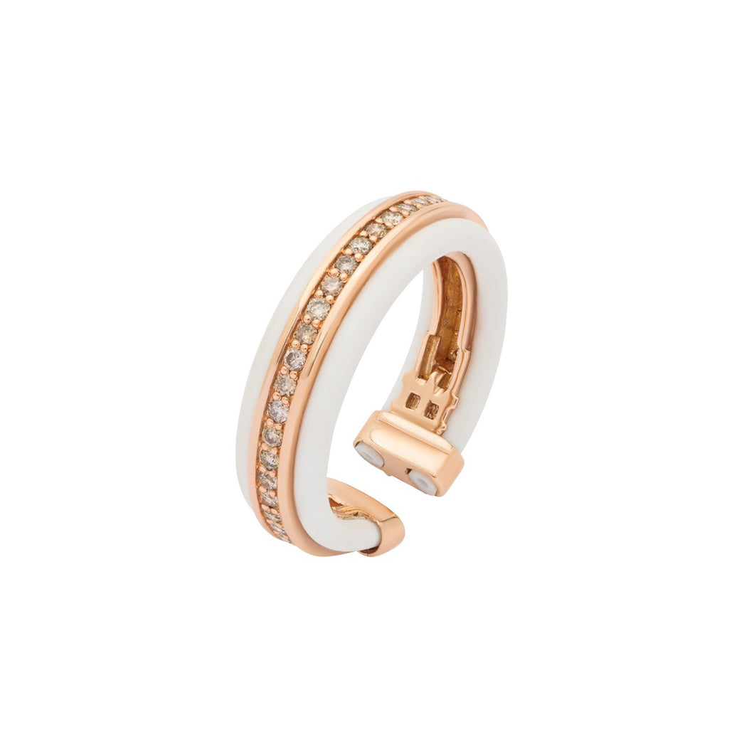 Protecting Rose Gold Ring - white rubber
