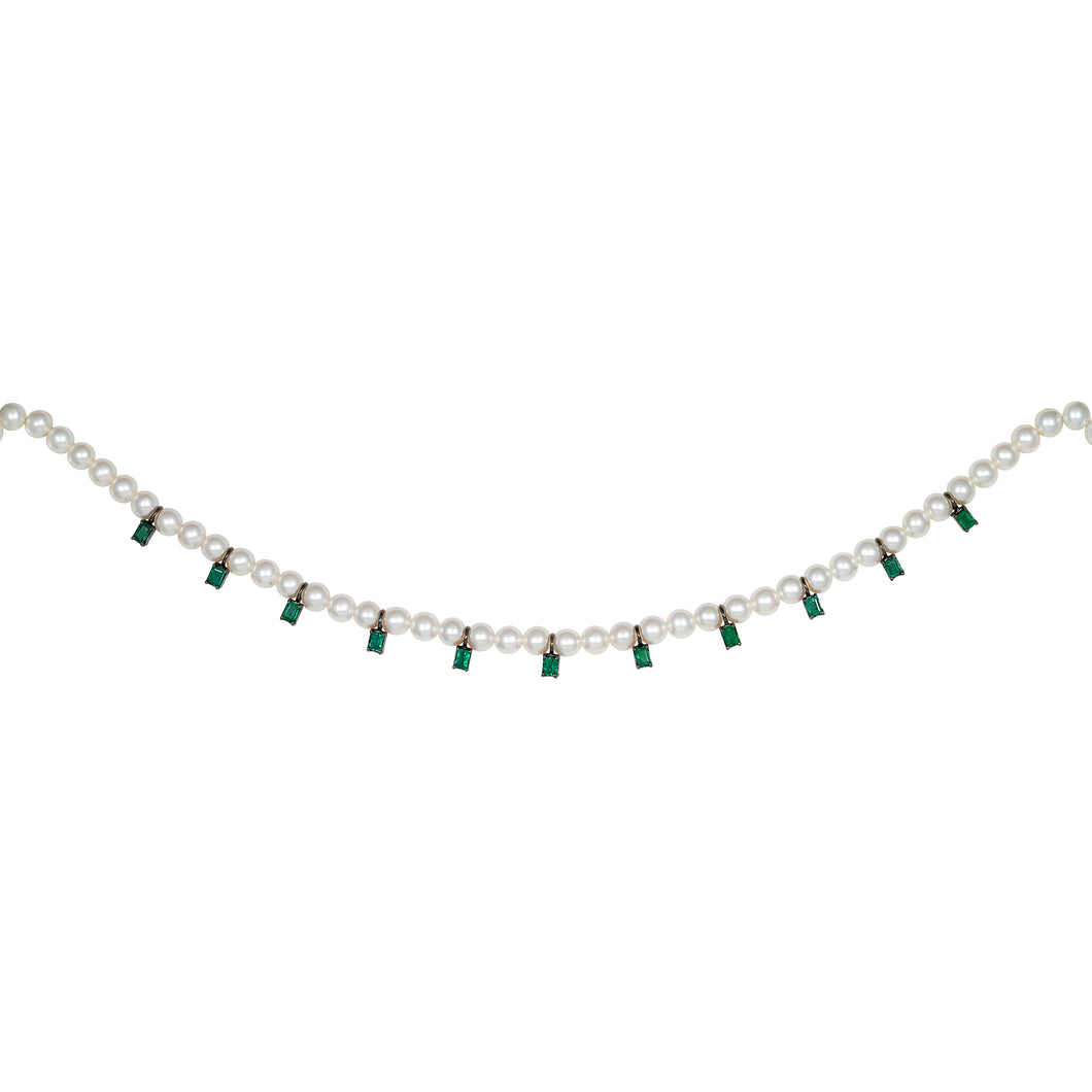 Emeralds & Pearls necklace