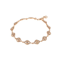 Load image into Gallery viewer, Evil eyes riviere bracelet- Rose Gold&amp; Diamonds
