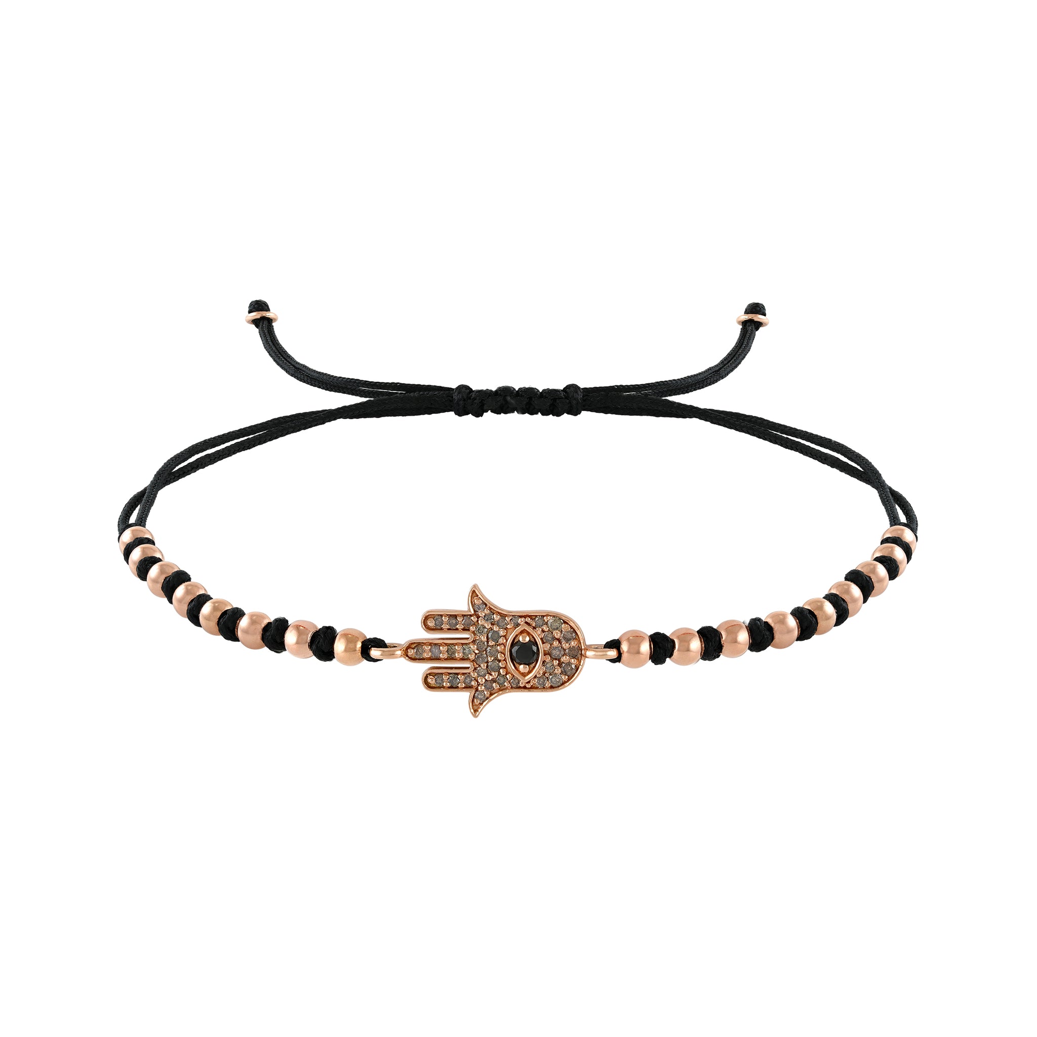 Hamsa beads- Black Brown Diamonds – Anil Arjandas