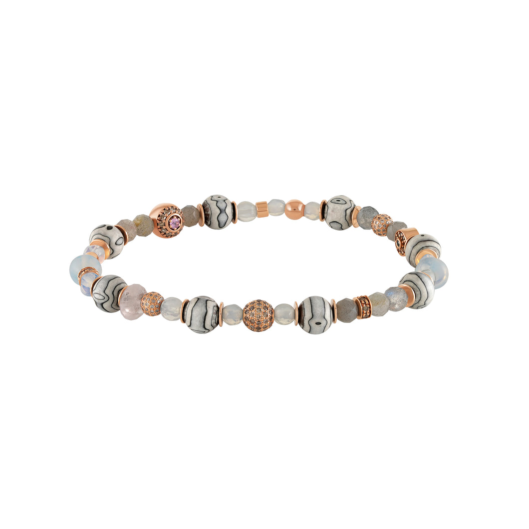 White TPT& Diamonds- Energy bracelet