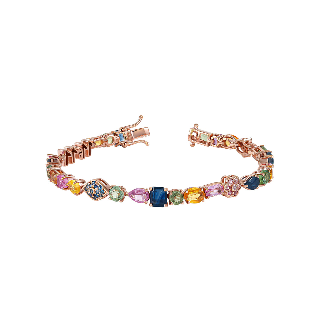 Lucky rainbow  riviere bracelet