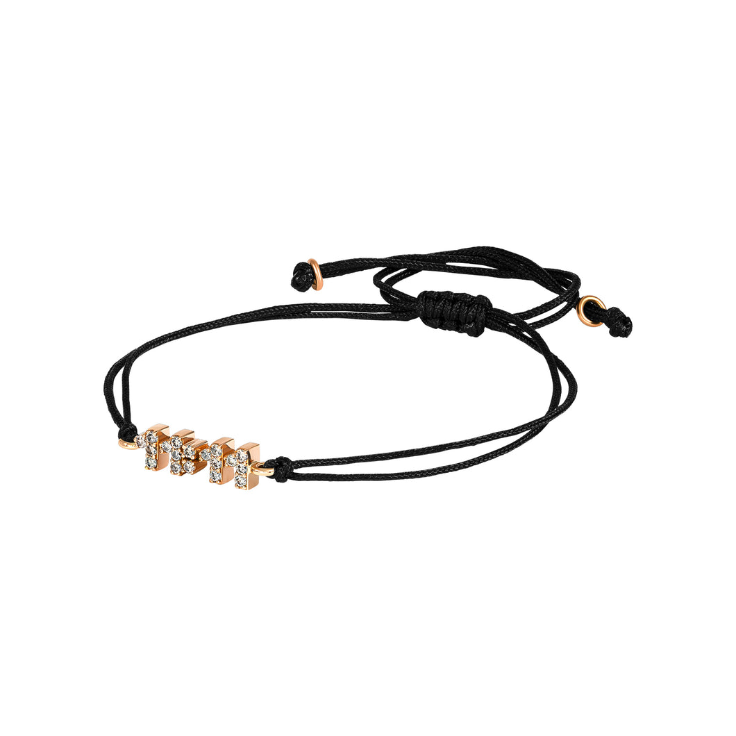 11:11- Gold& Diamonds macrame bracelet – Anil Arjandas