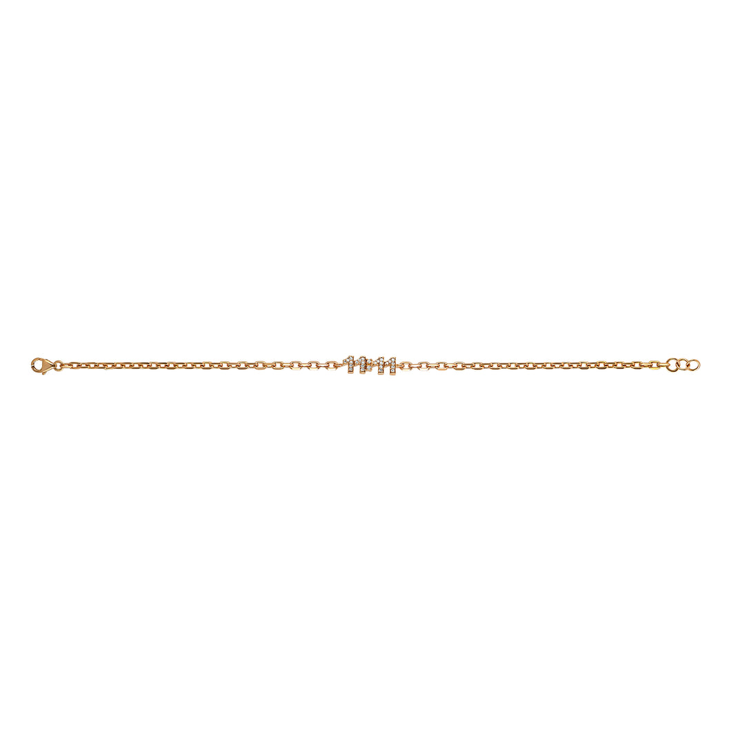 11:11- Gold& Diamonds chain bracelet