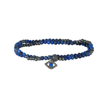 Load image into Gallery viewer, Tour Lapis Lazuli Evil Eye-Silver
