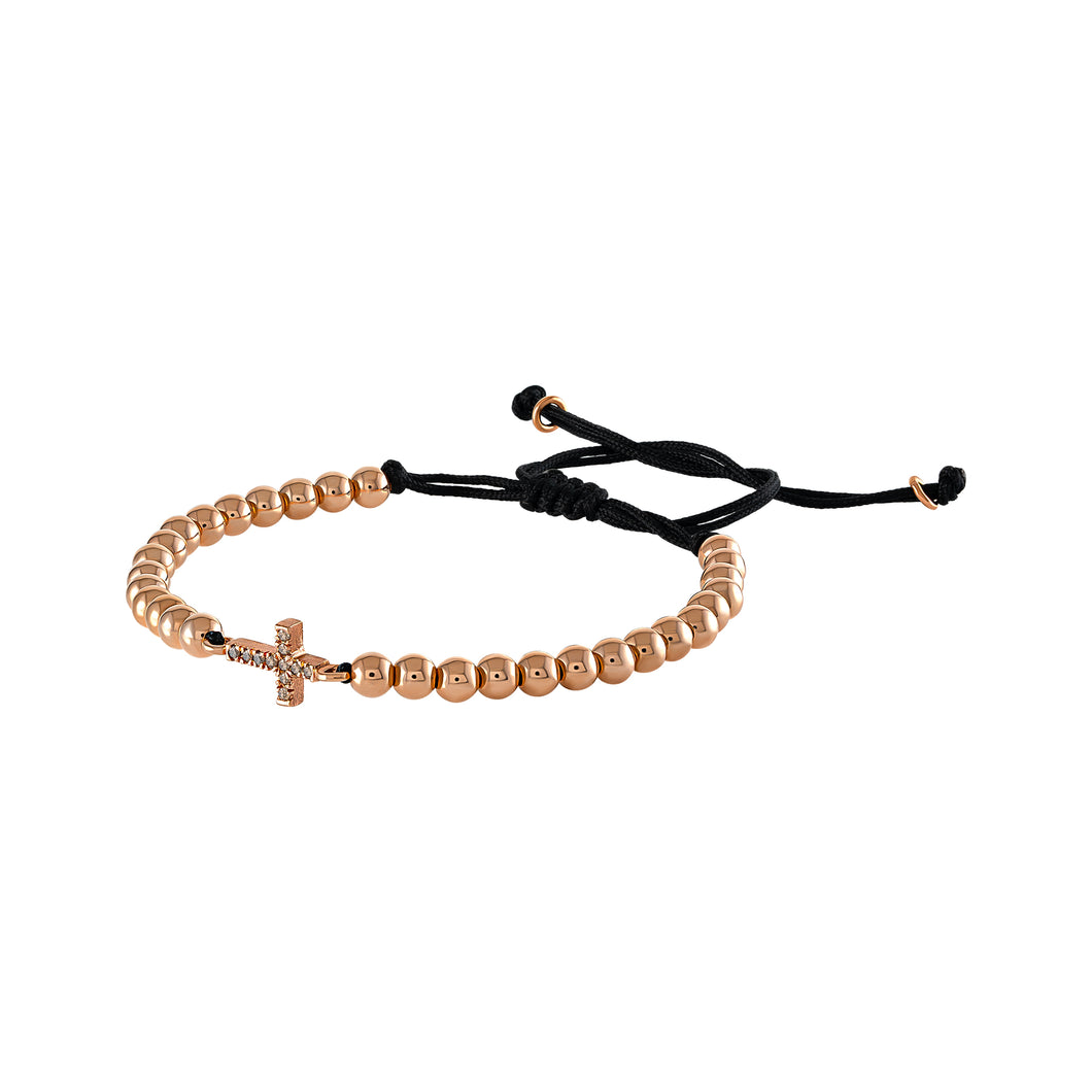 Cross charm beads bracelet