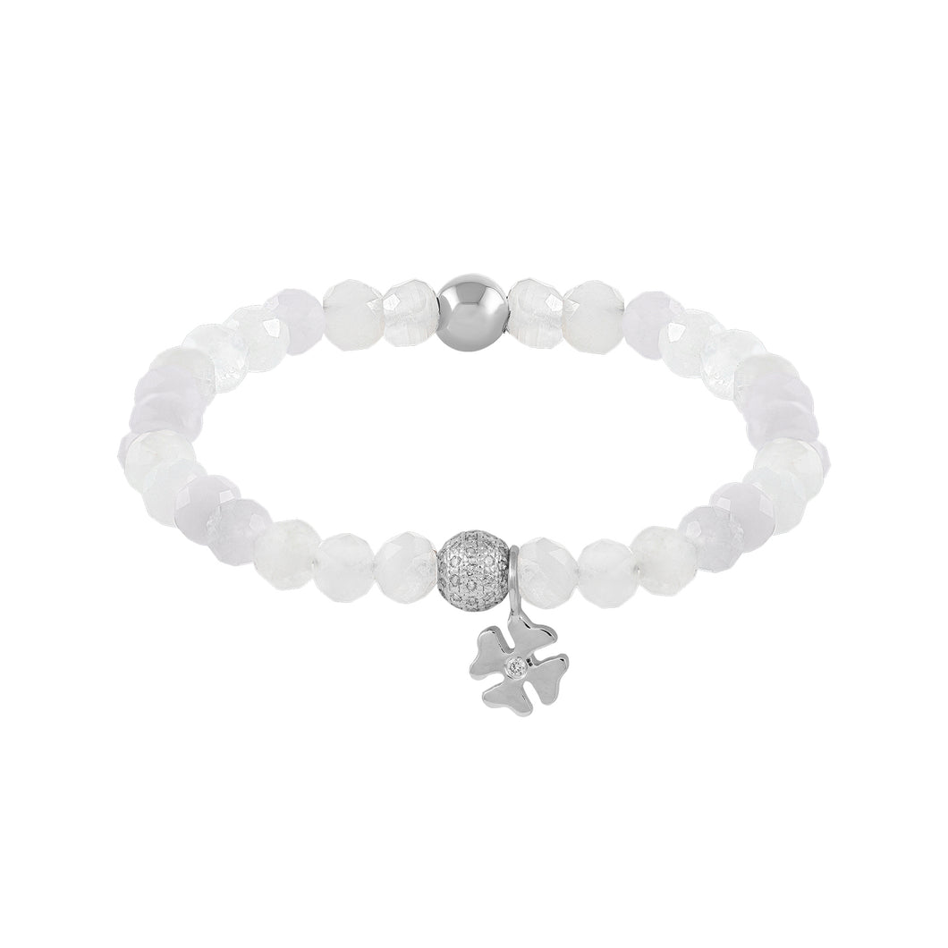 Flower charm&Diamonds- Baby bracelet