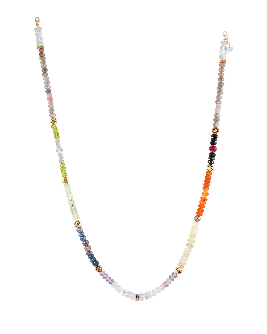 Chakra necklace- gold&diamonds