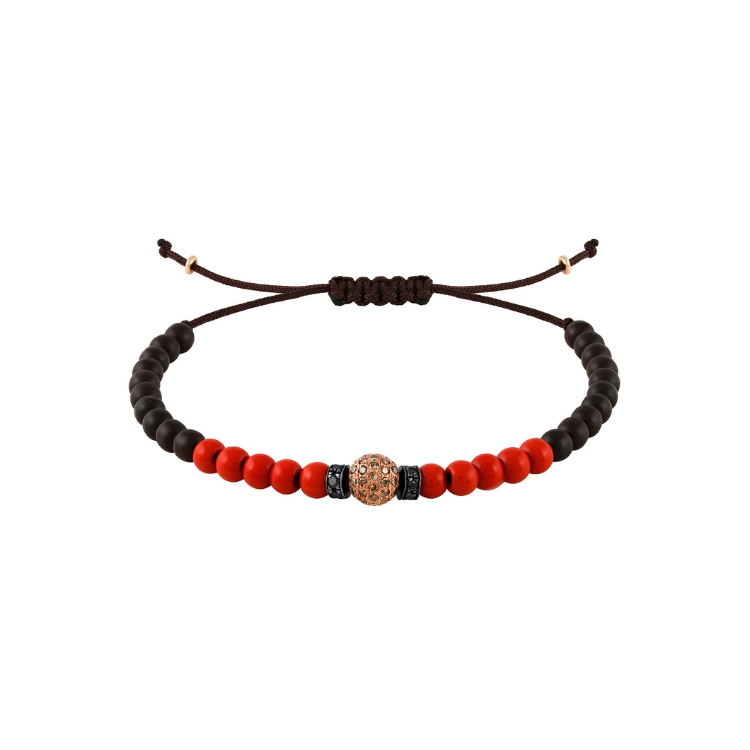 Brown Ceramic & Coral - Brown & Black Diamonds