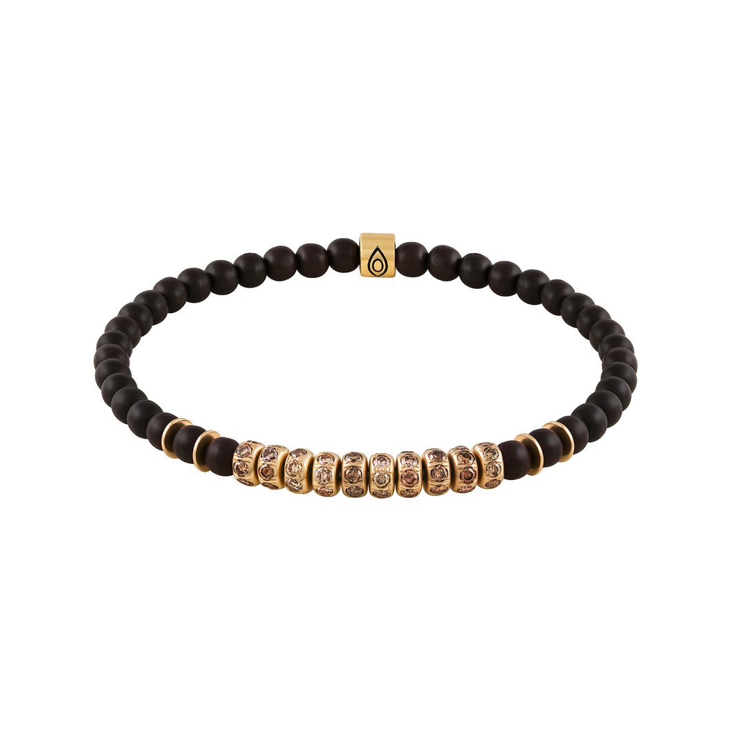 Brown Ceramic & Diamond Bracelet