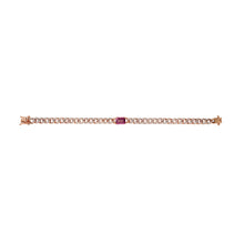 Load image into Gallery viewer, Pink Topaz&amp; Diamonds- Reversible chain bracelet
