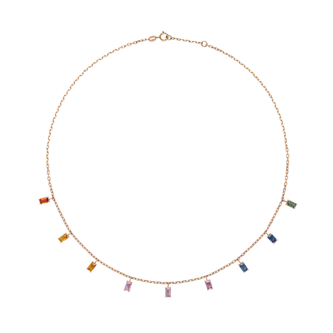 Baguette Cut Chain Necklace - Size L