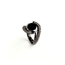 Load image into Gallery viewer, Black diamond solitaire
