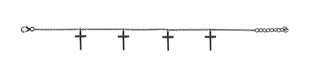 Mini Crosses Bracelet - Silver