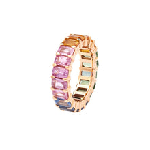Load image into Gallery viewer, Emerald Cut Rainbow Ring - Size L
