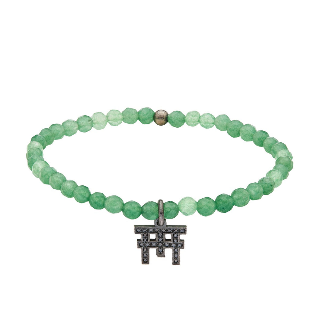 Energy bracelet - Green Aventurine with Logo charm