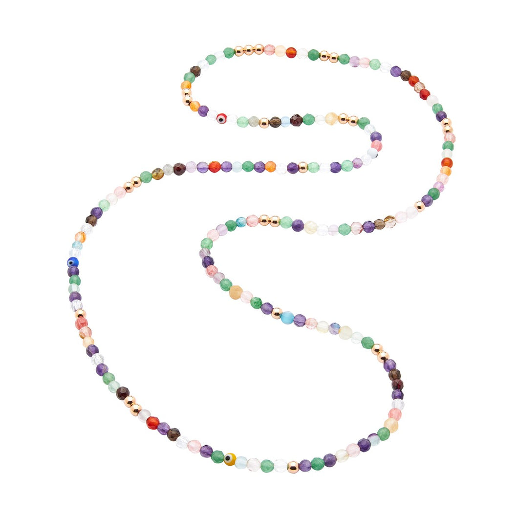 Energy Necklace / 4 Tours Beads Bracelet