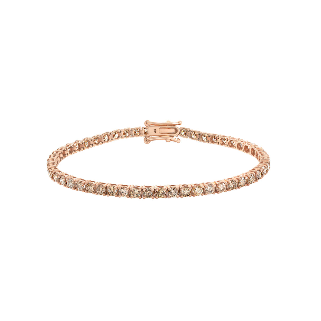 Tennis bracelet- Rose gold&Brown Diamonds