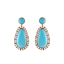 Load image into Gallery viewer, Turquoise- Rainbow Earrings
