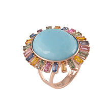 Load image into Gallery viewer, Turquoise- Rainbow Ring
