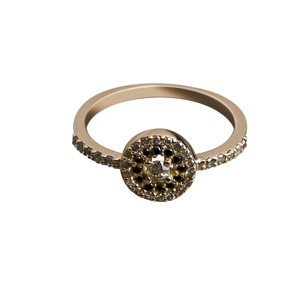 Mini round eye ring - rose gold