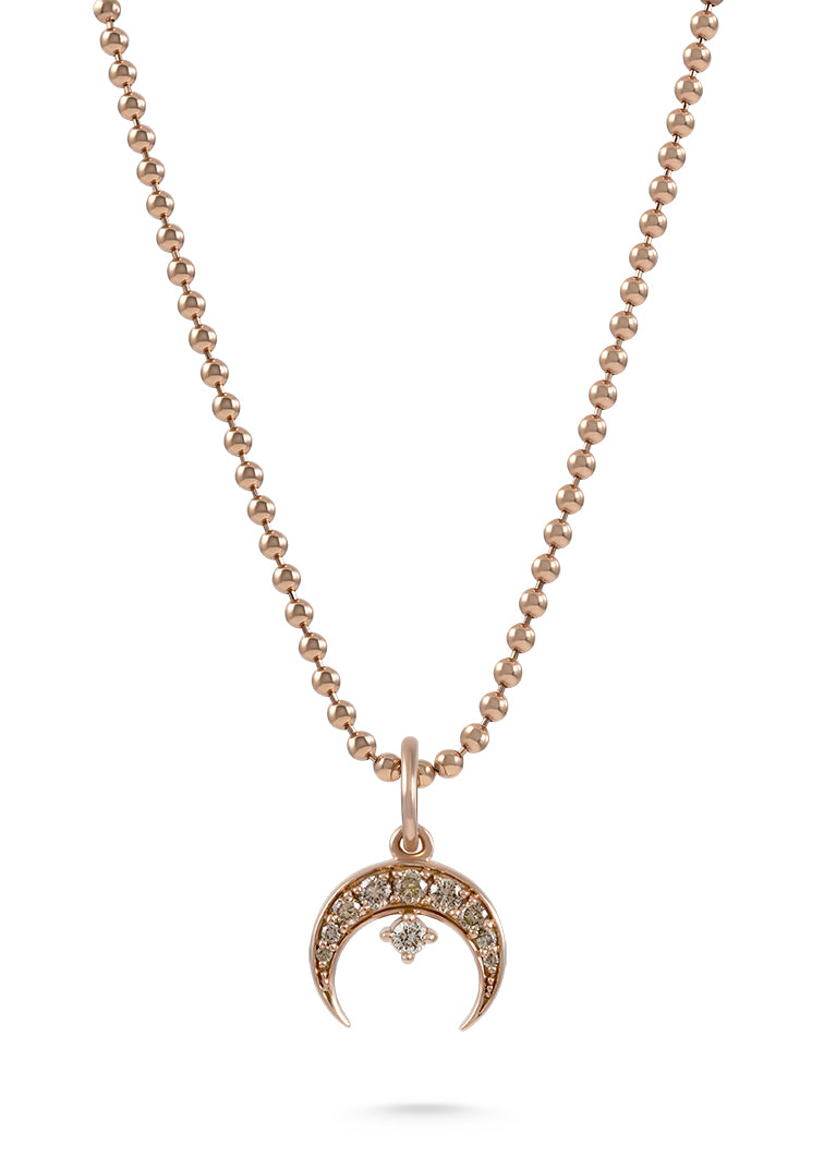 Rose Gold moon necklace