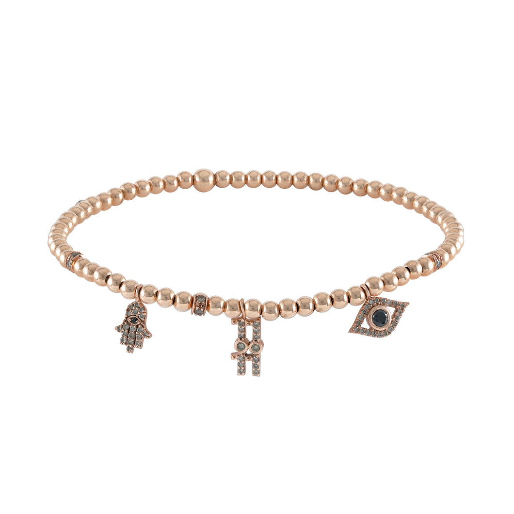 Lucky bracelet- Rose Gold& Diamonds