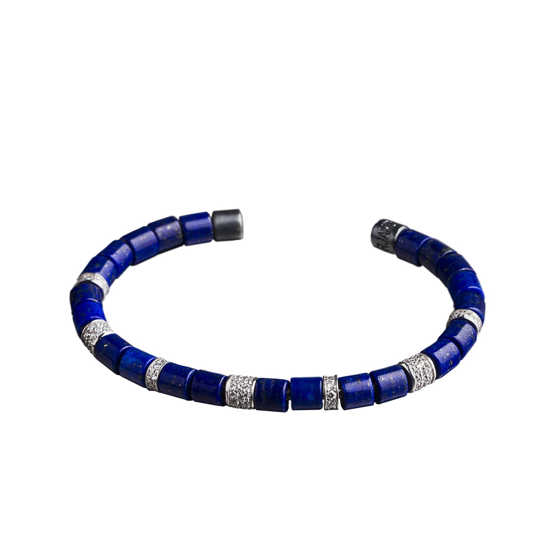 The Original Bracelet - White & Lapis Lazuli