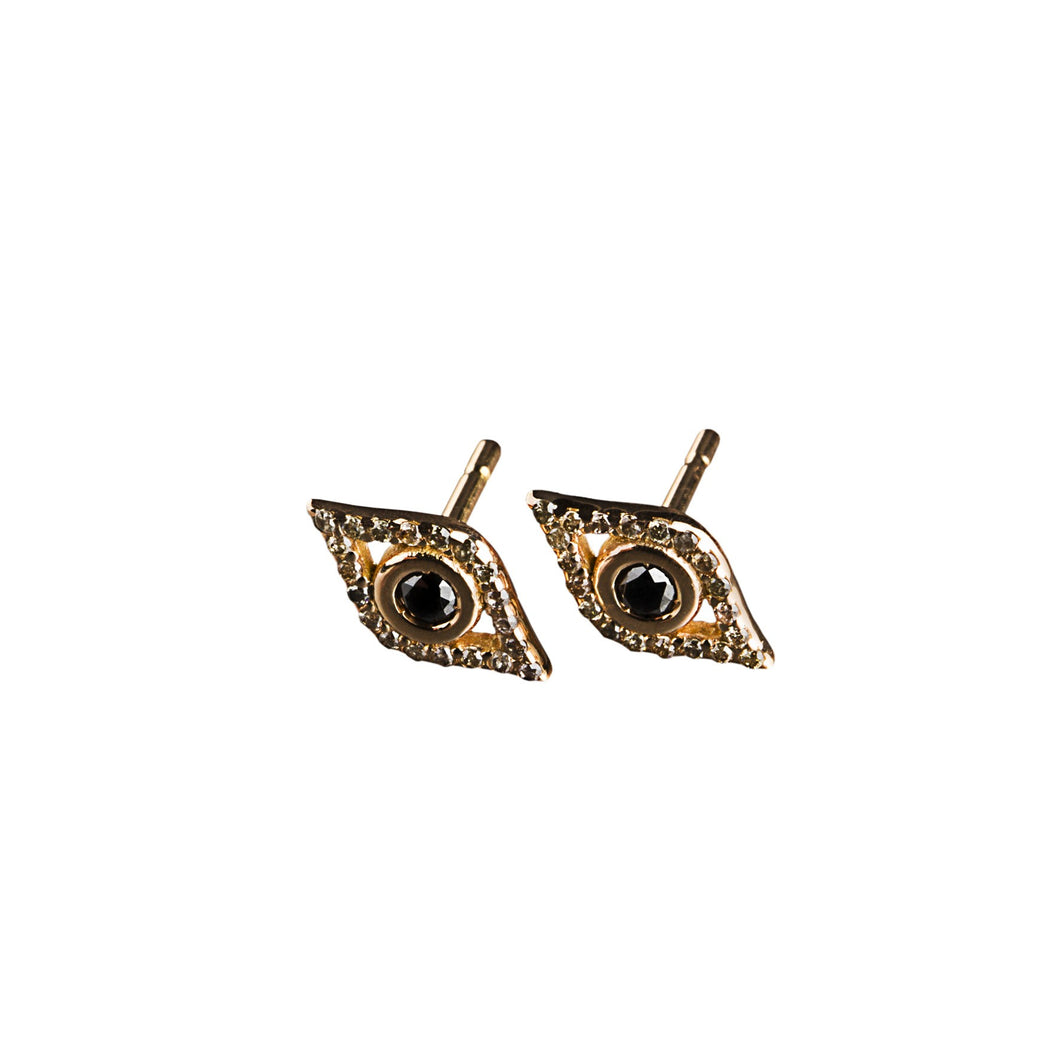 Mini evil Eye Earrings - Rose Gold