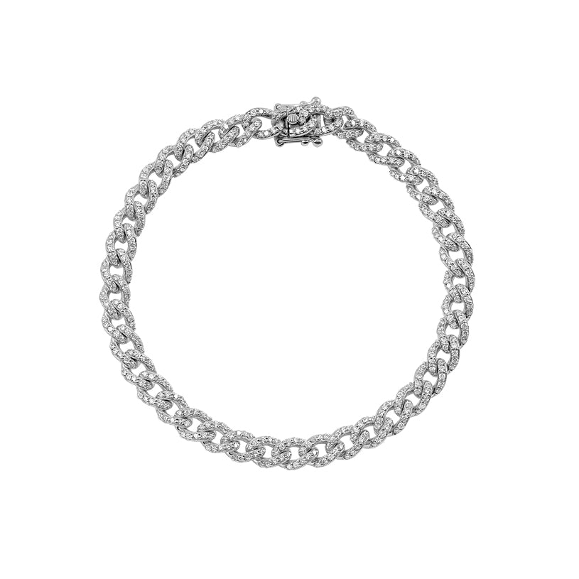 Pave bracelet- white gold&white diamonds