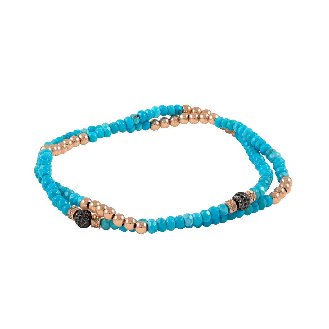 Double Tour Beads - Turquoise