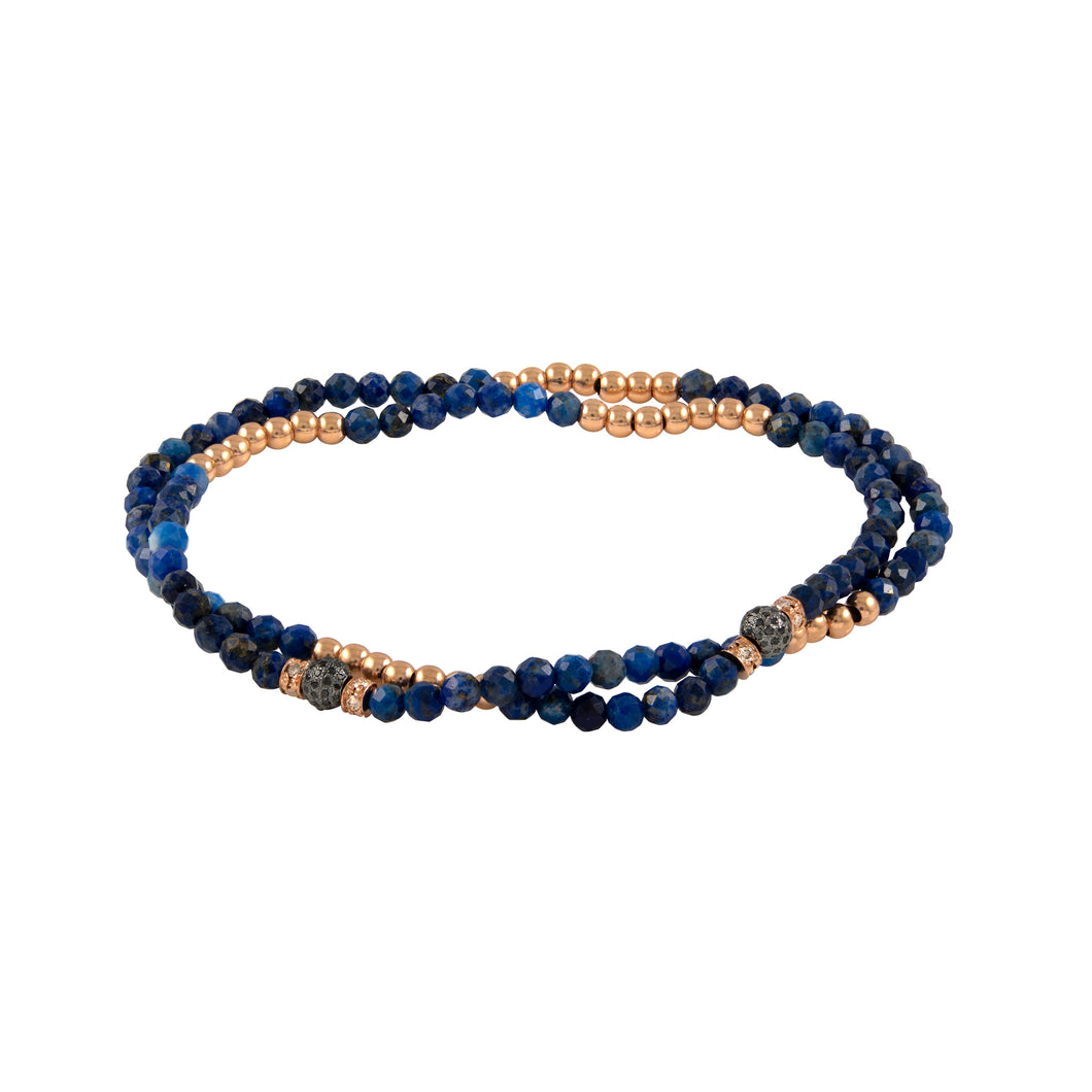 Double Tour Beads - Lapis Lazuli