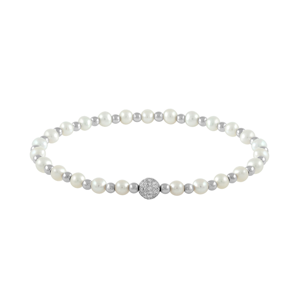 Pearls - White & Diamonds