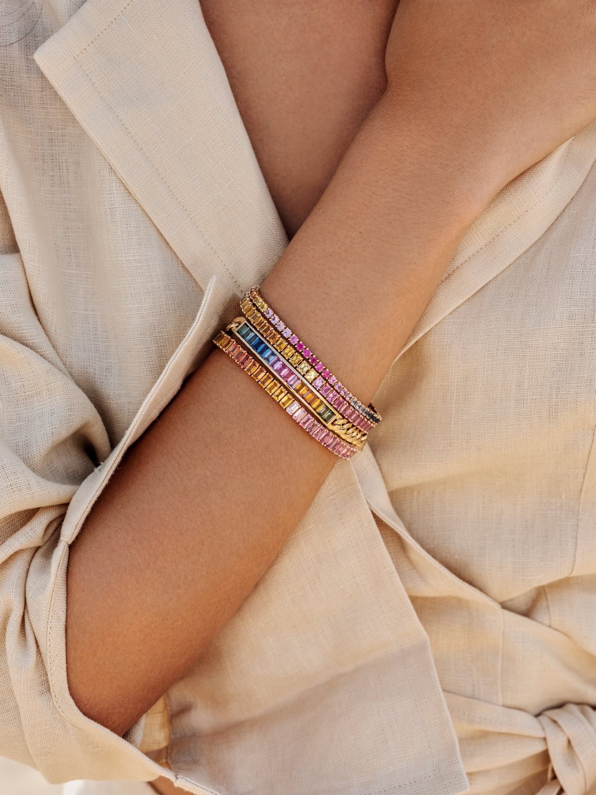 Emerald cut bracelet online