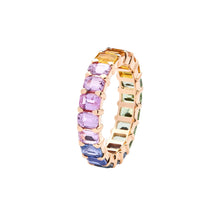 Load image into Gallery viewer, EMERALD CUT RAINBOW RING - SIZE M
